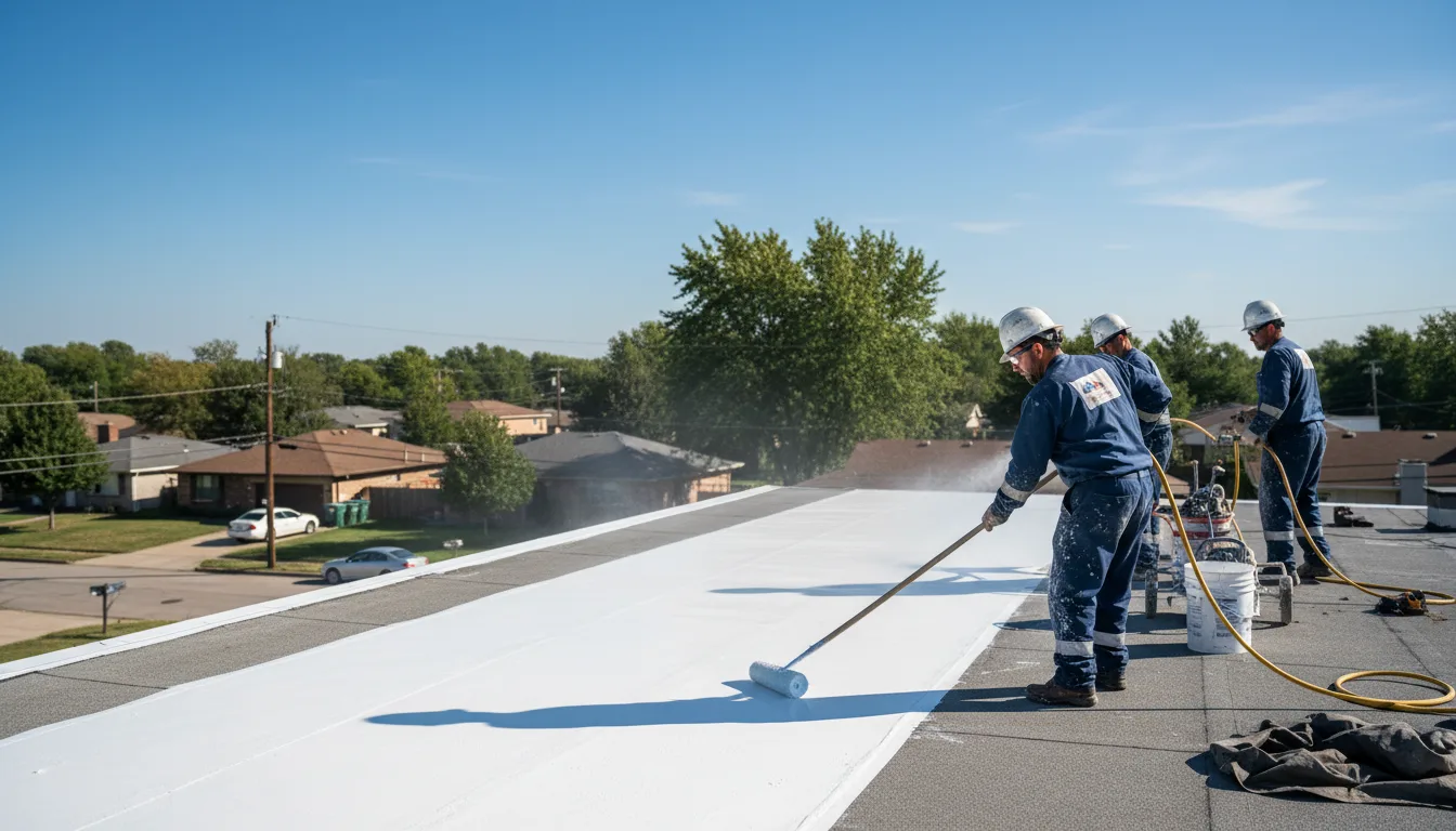 Commercial roof coating in Rule, TX near me
